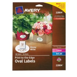 Etiqueta ovalada tamaño carta – Avery
